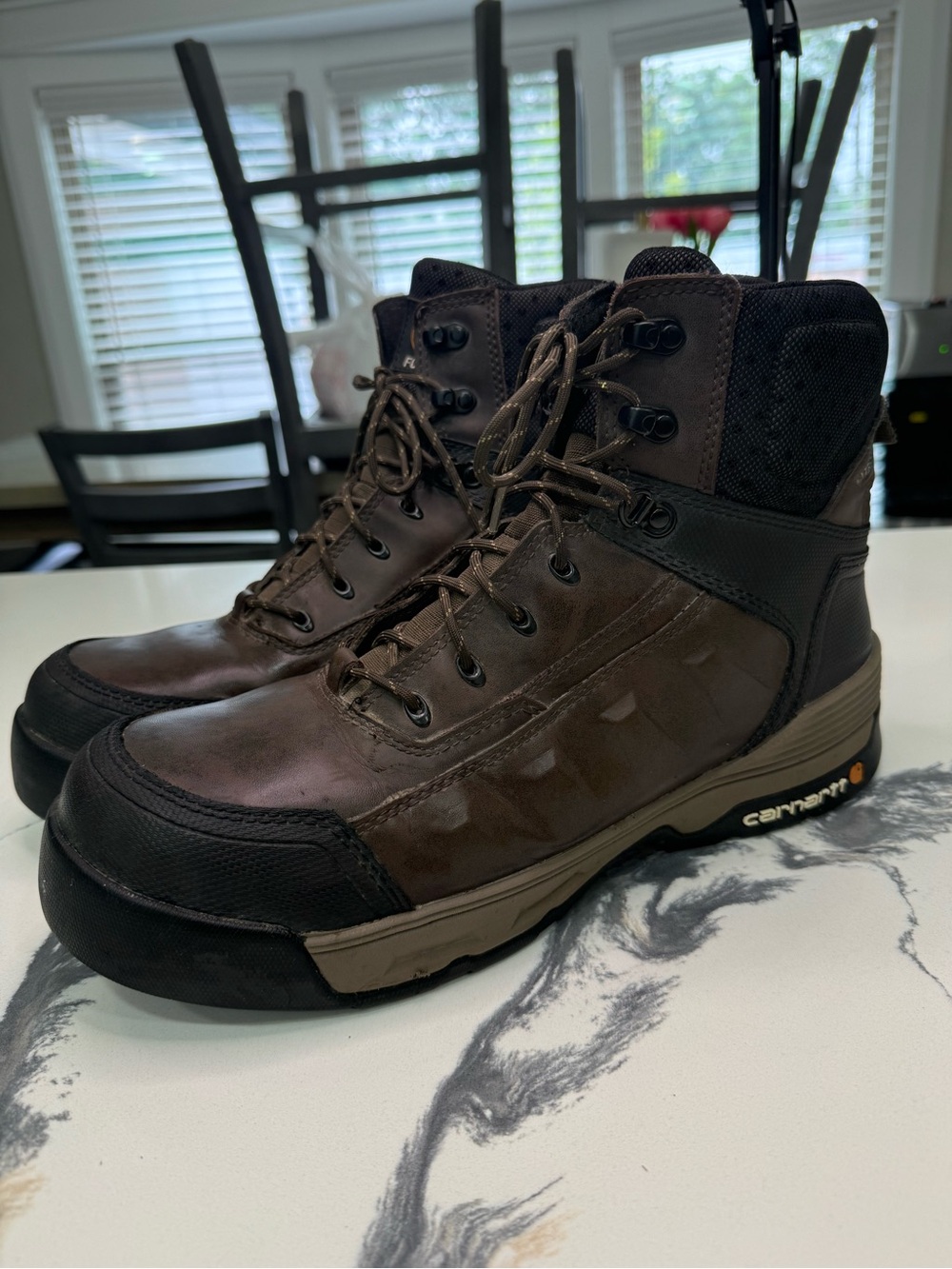 Carhartt Mens 6" Ground Force Composite Toe Waterproof Work Boots Brown Sz 13